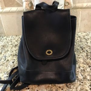 Coach back pack leather purse